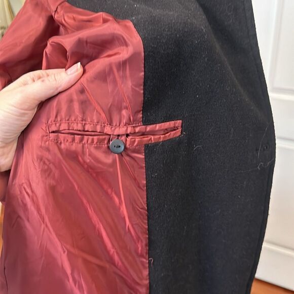 REBECCA MINKOFF OFFICER’S COAT WOOL BLEND ADMIRAL GOLD BUTTONS LINED $598 EUC S - Picture 16 of 17